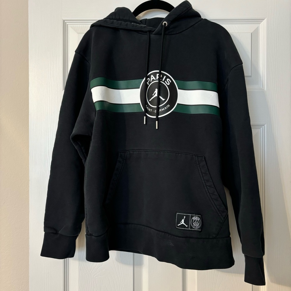 Jordan Paris Saint-Germain Hoodie, Men Black Size L - Rare